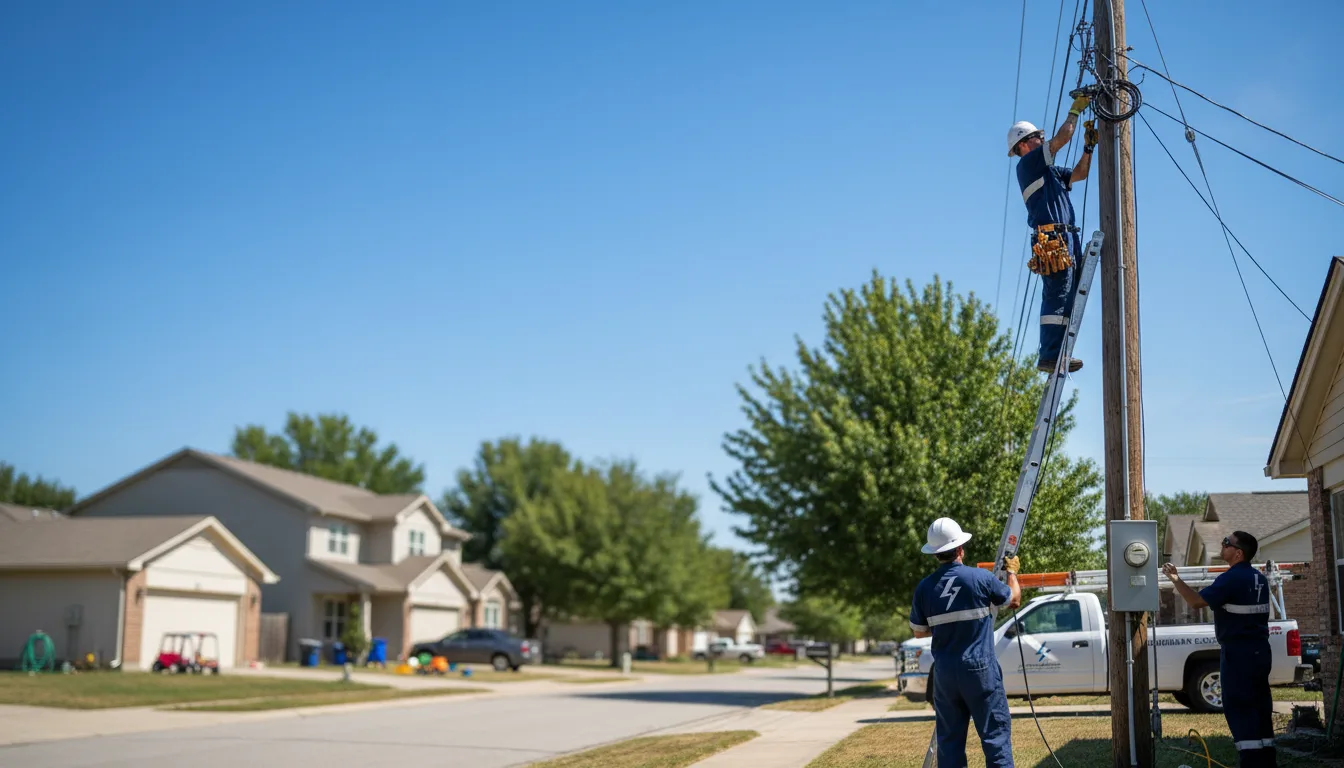 Residential electrician providing installation services in Maple Heights, OH